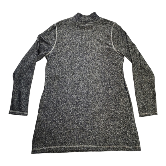 Michael Stars Olivia Sparkle Mock Neck Black and Gold Metallic Dress XLarge - Picture 3 of 7